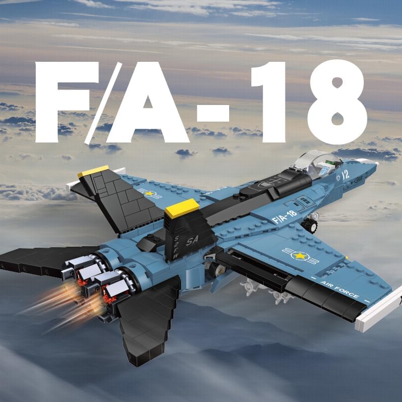 F/A-18 Hornet Fighter Jet Building Block Set - 772 Pcs