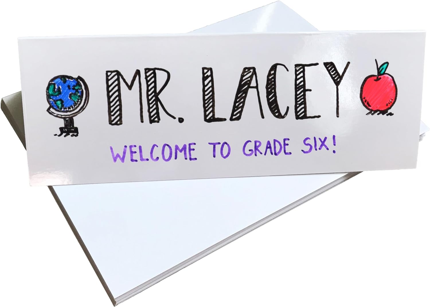 name tent cards Apostrophe Games Dry Erase Name Tent Table Cards 8.5" x 3" 100 Pack Reusable Name Cards