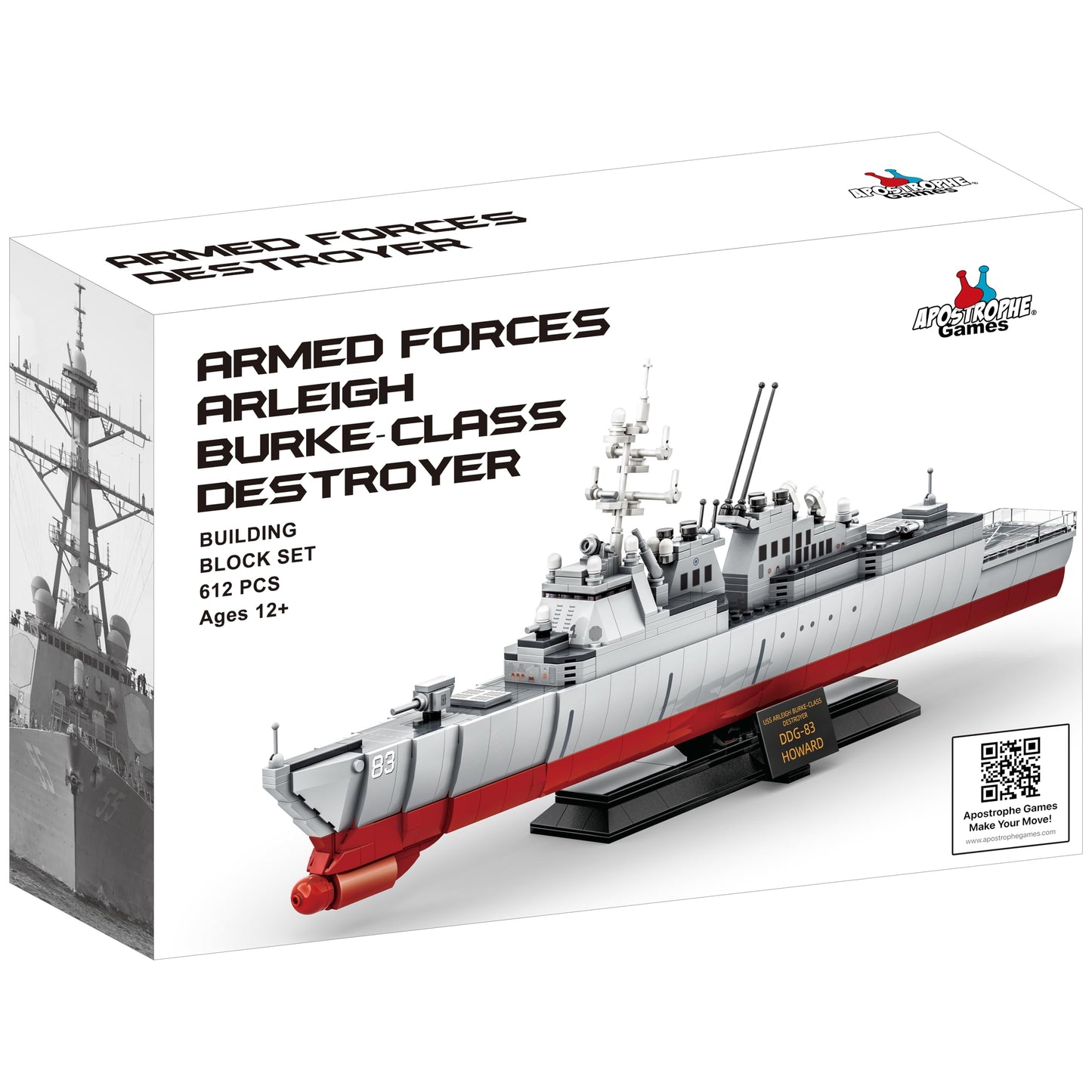Navy Destroyer Building Block Set – 612 Pieces