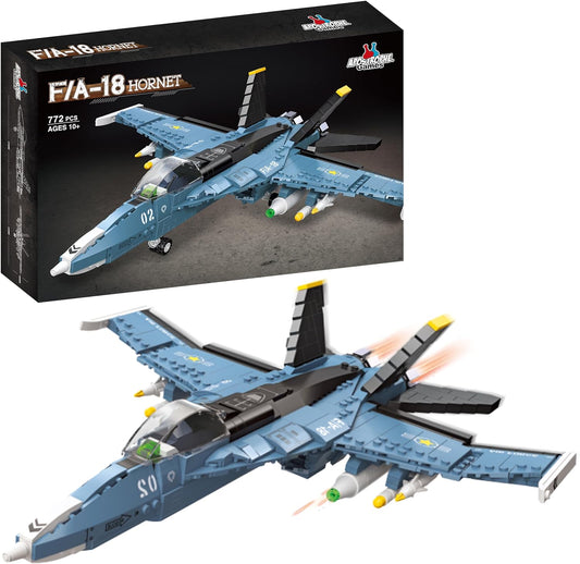 F/A-18 Hornet Fighter Jet Building Block Set - 772 Pcs