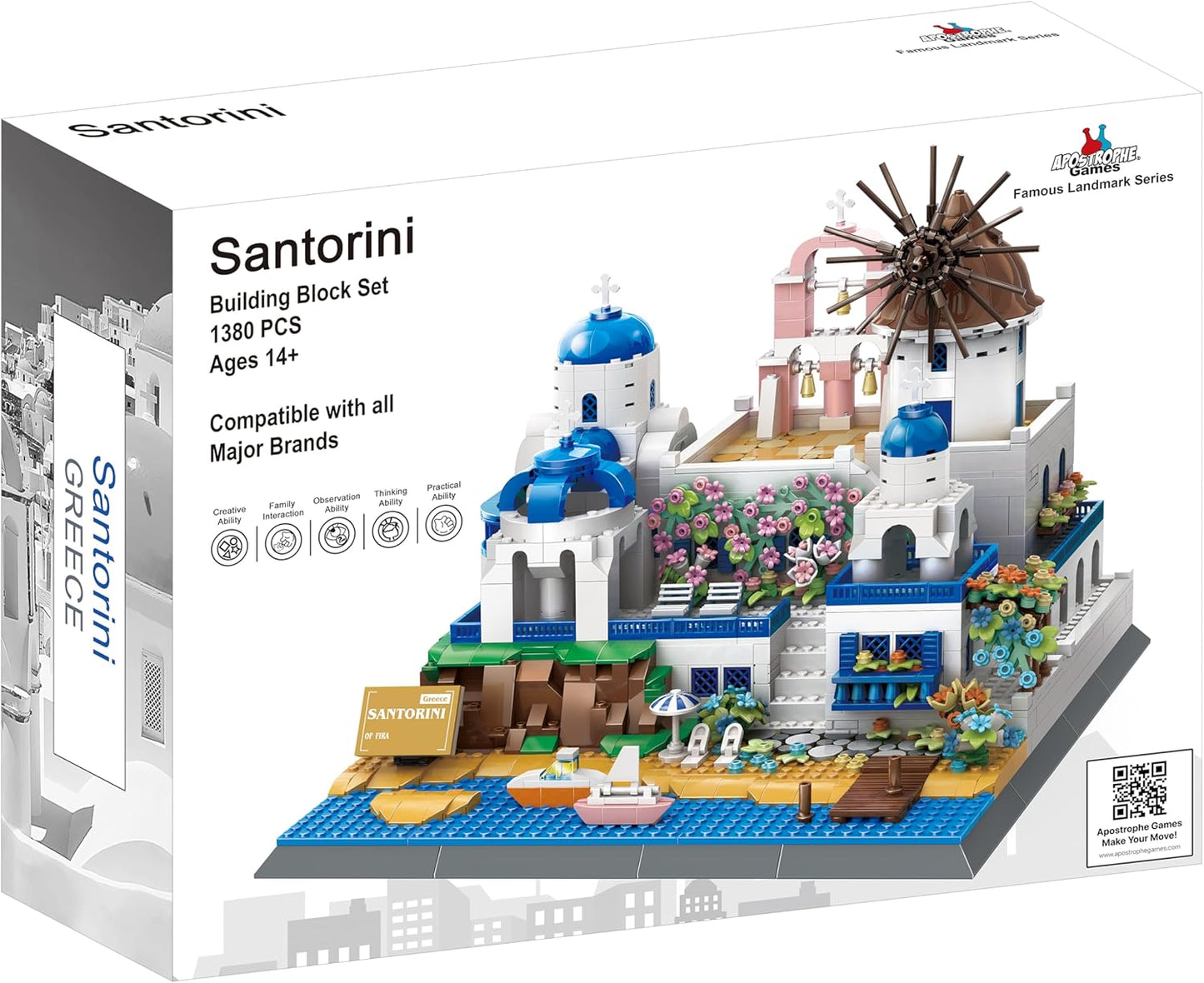 Santorini Building Block Set - 1380 Pieces