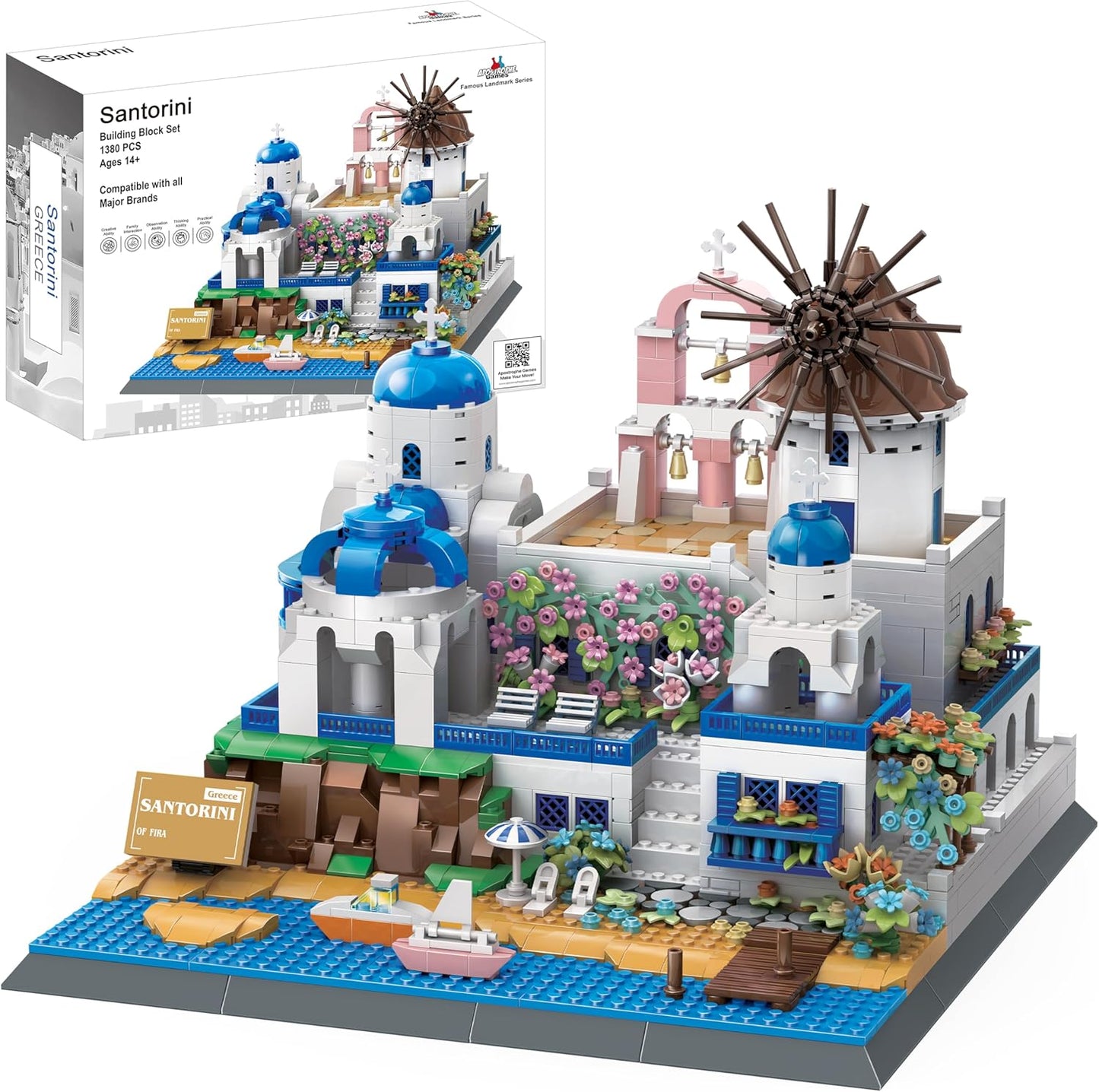 Santorini Building Block Set - 1372 Pieces