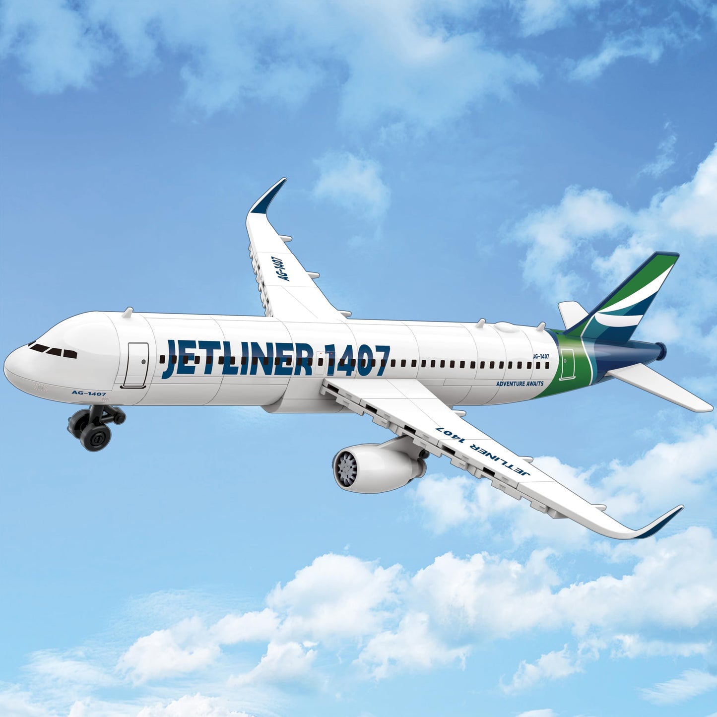 Jetliner Building Block Set - 133 Pcs