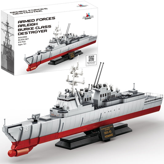 Navy Destroyer Building Block Set – 612 Pieces
