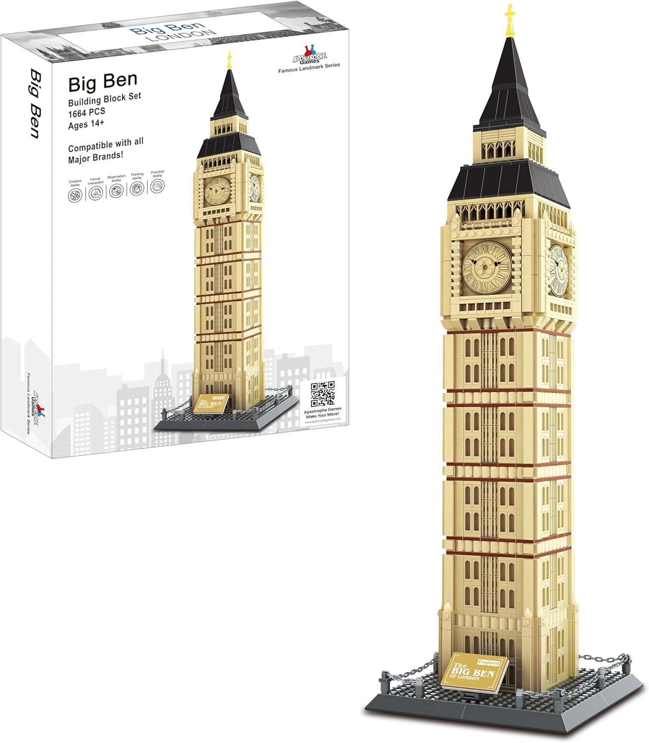 Big Ben Building Block Set - 1,664 Pieces