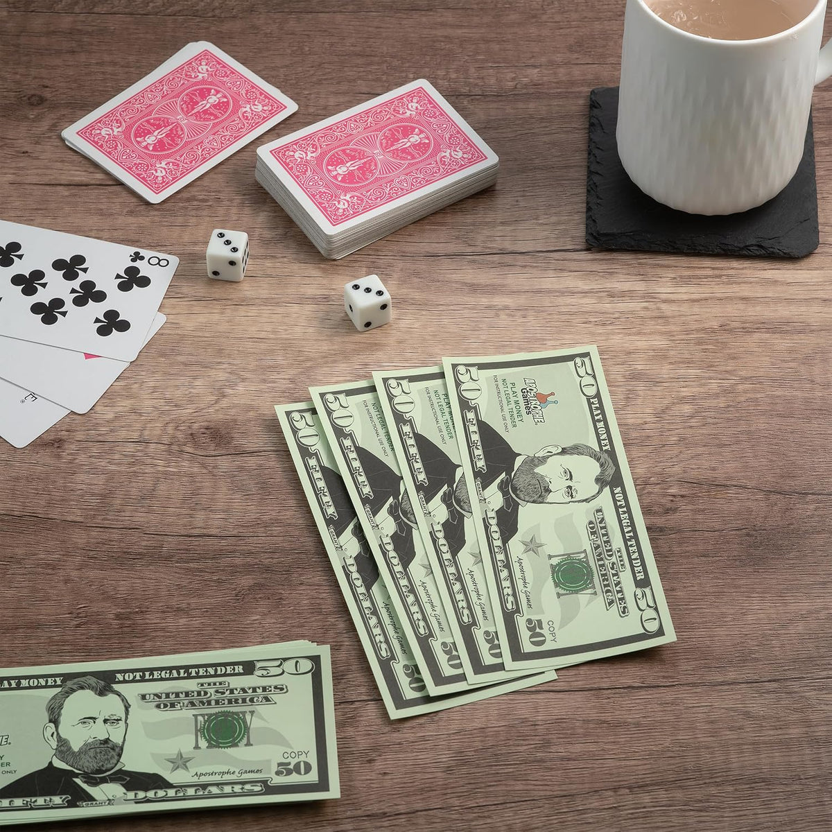 Play Money - 200Pcs $50 Bills Pretend Money for Kids, Banking Toy