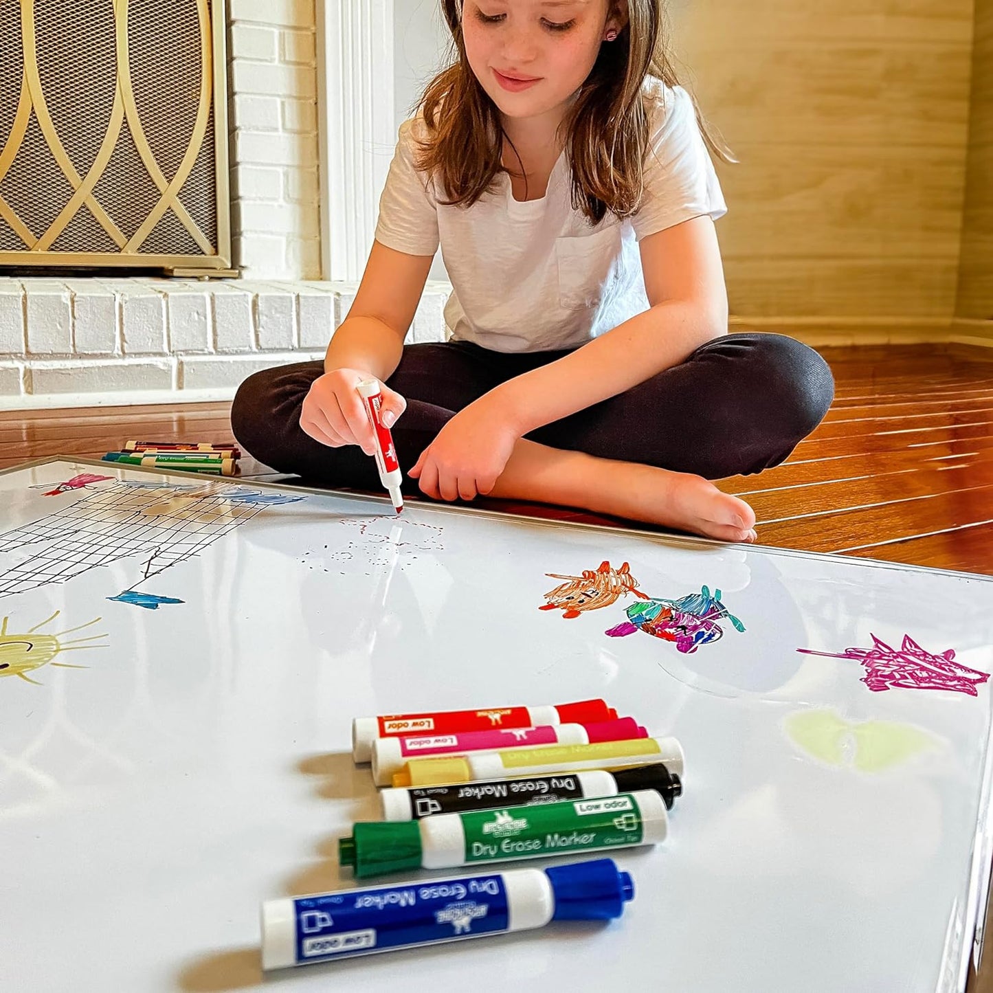 Dry Erase Markers - 12 Colors w/Chisel Tip