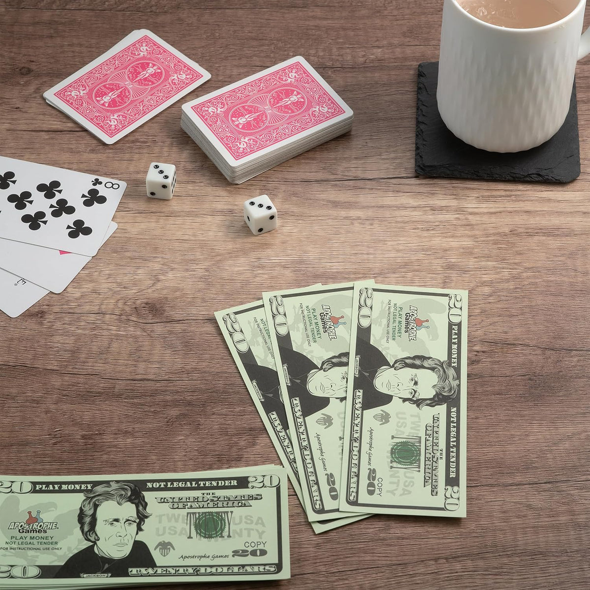 Play Money - 200Pcs $20 Bills Pretend Money for Kids, Banking Toy