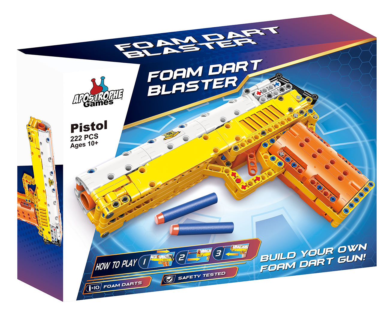 Foam Dart Blaster Toy Gun Building Block Set - 222 Pieces