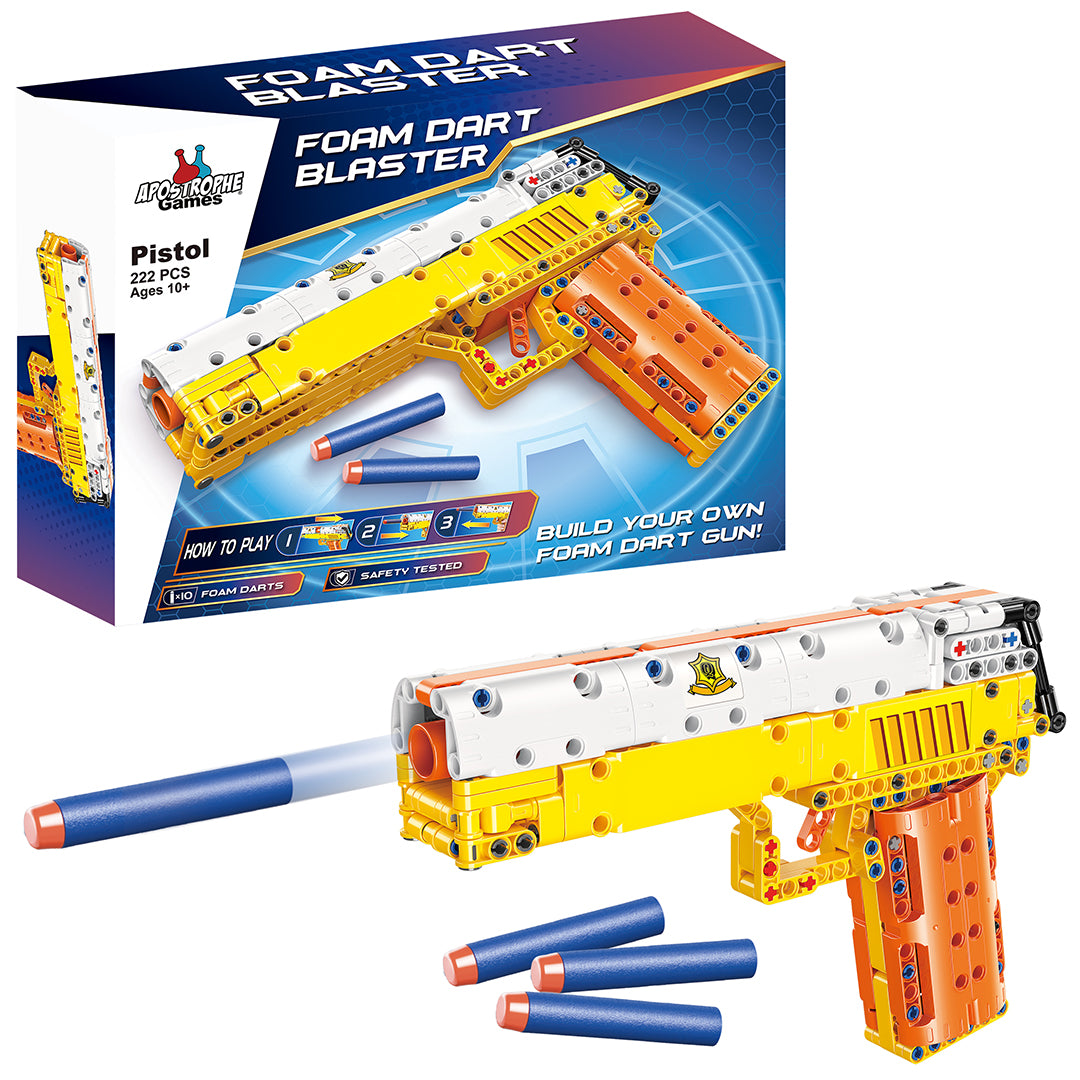 Foam Dart Blaster Toy Gun Building Block Set (222 Pieces)