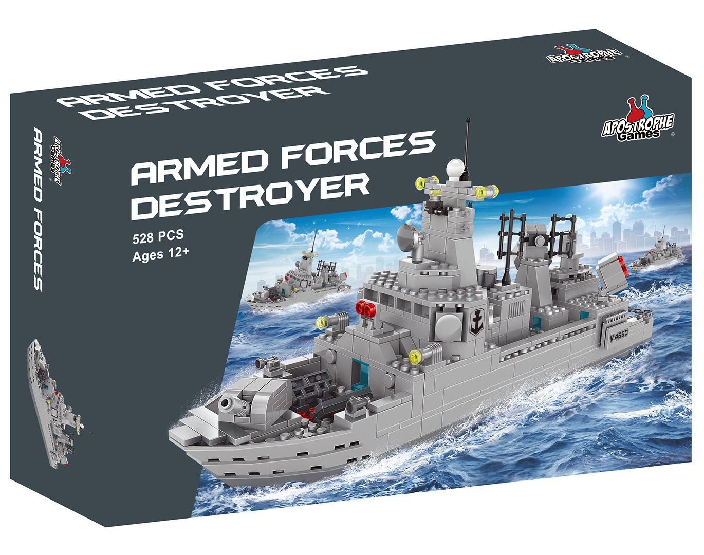 Navy Destroyer Building Block Set - 528 Pieces