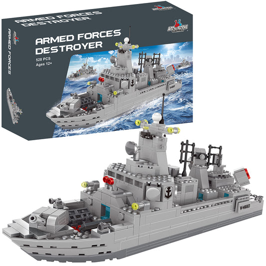Navy Destroyer Building Block Set - 528 Pieces