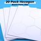 20 Blank Hexagon Board Game Tiles - Same Size As Settlers of Catan Tiles