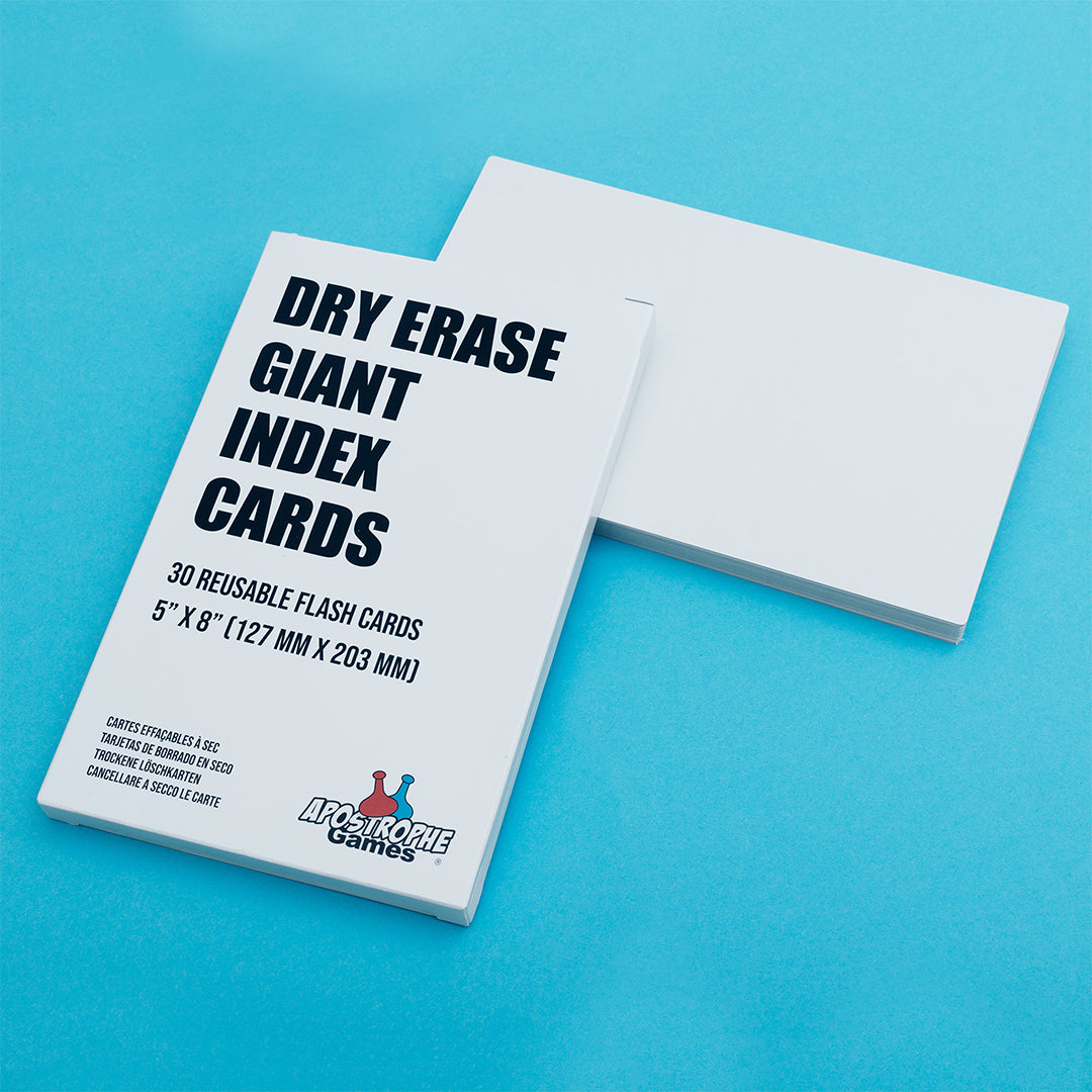 Reusable Giant Dry Erase Index Cards (5" x 8") – 30 Card Pack