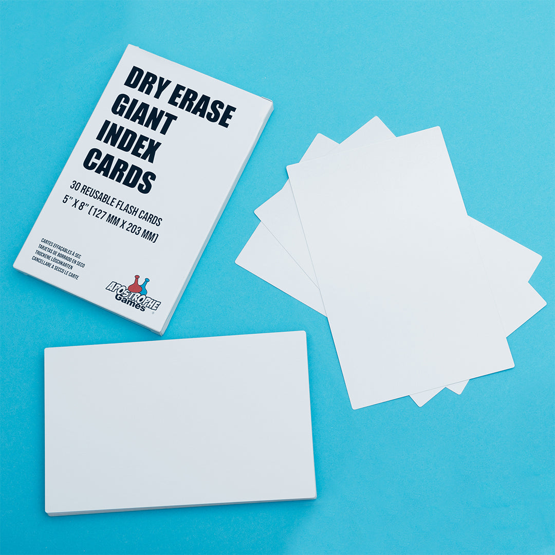Reusable Giant Dry Erase Index Cards (5" x 8") – 30 Card Pack