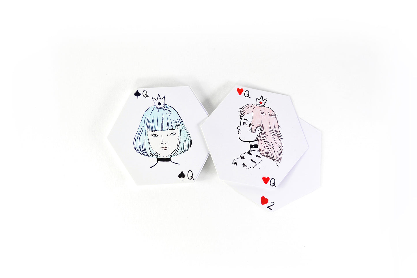 120 Blank Hexagon Playing Cards