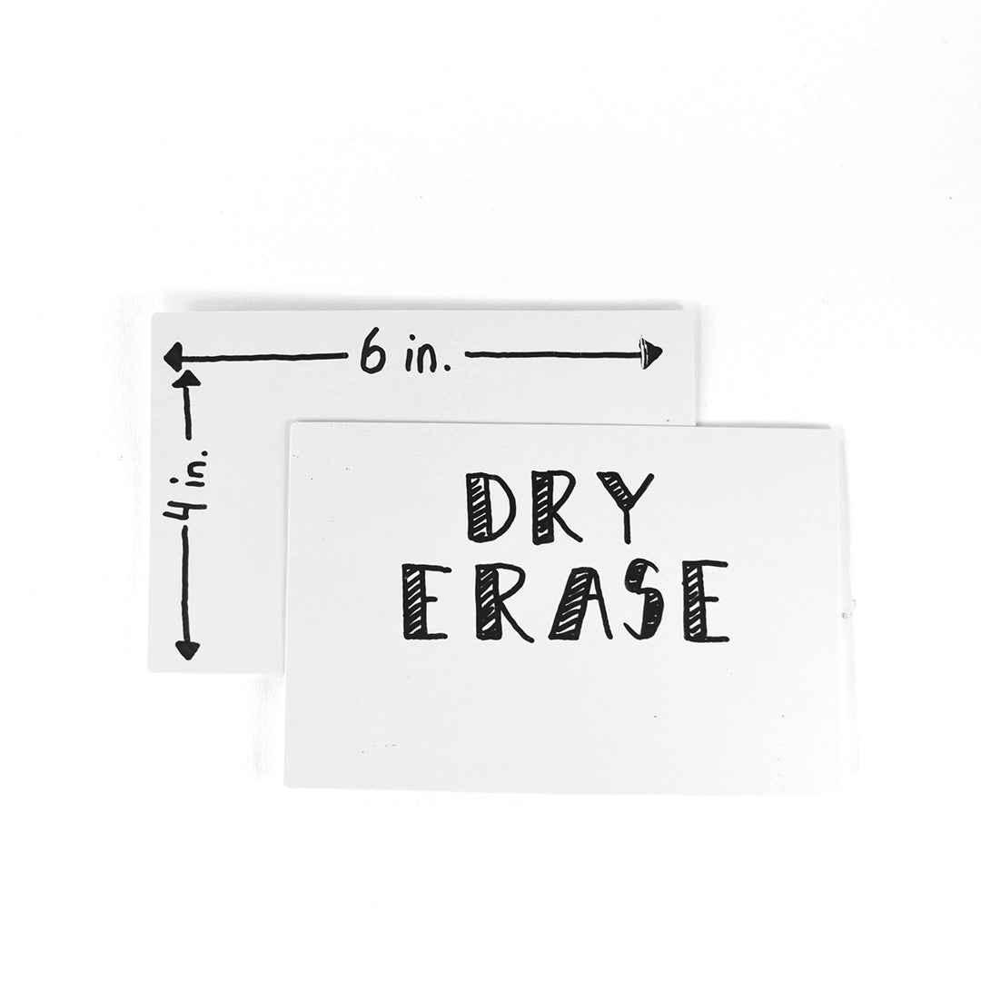 Reusable Large Dry Erase Index Cards 4 X 6 40 Card Pack reusable-large-dry-erase-index-cards-4-x-6-40-card-pack