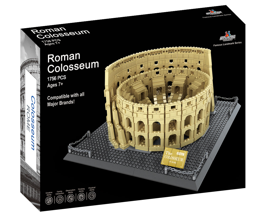 Roman Colosseum Building Block Set - 1756 Pieces