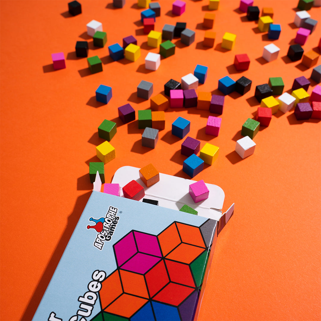 100 Multi-Color Wooden Board Game Cubes