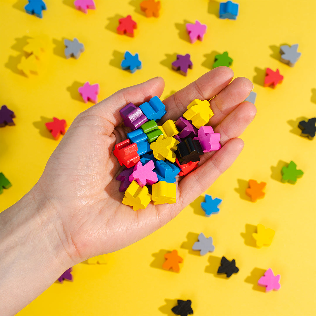 100 Multi-Color Wooden Meeples