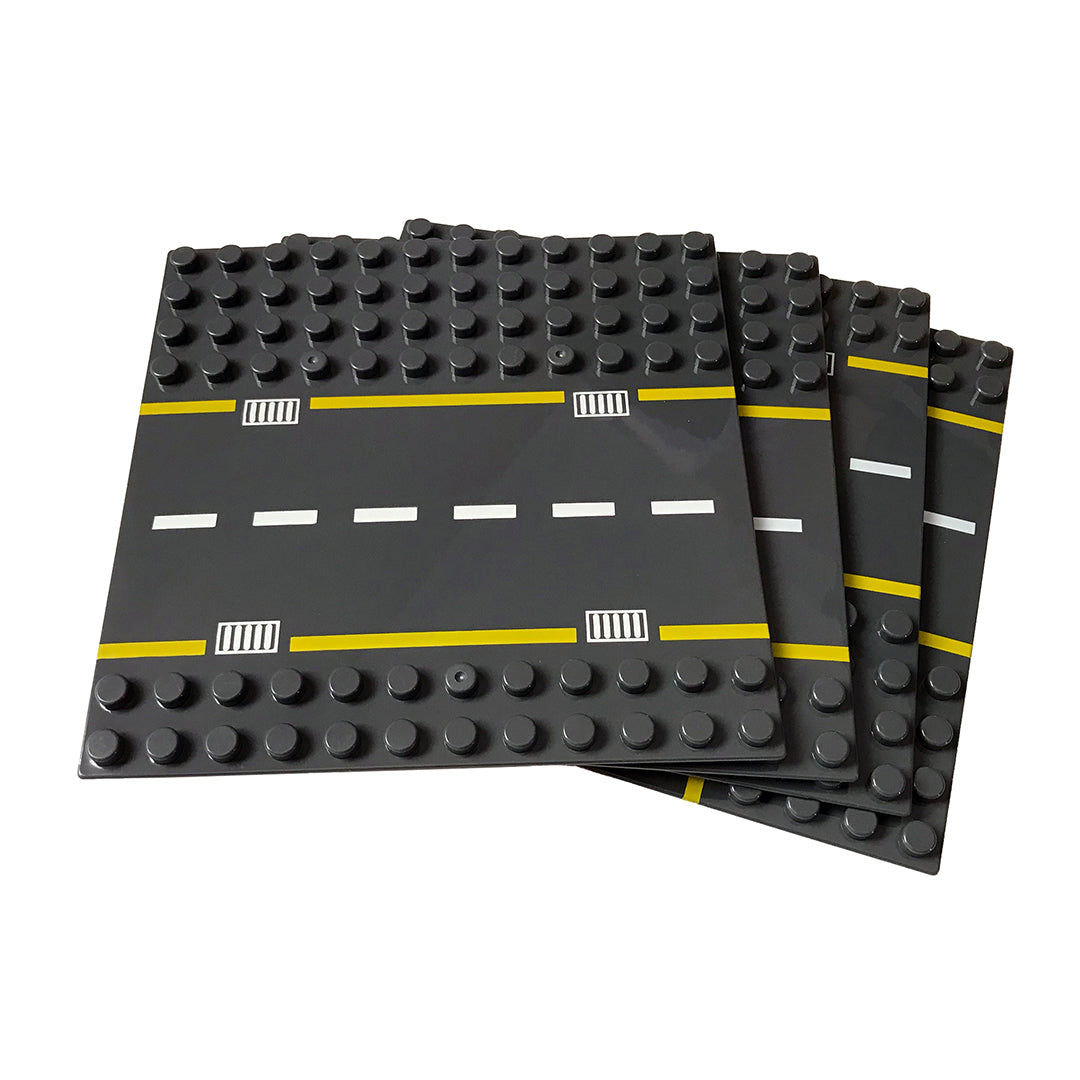 4 Road Building Block Base Plates