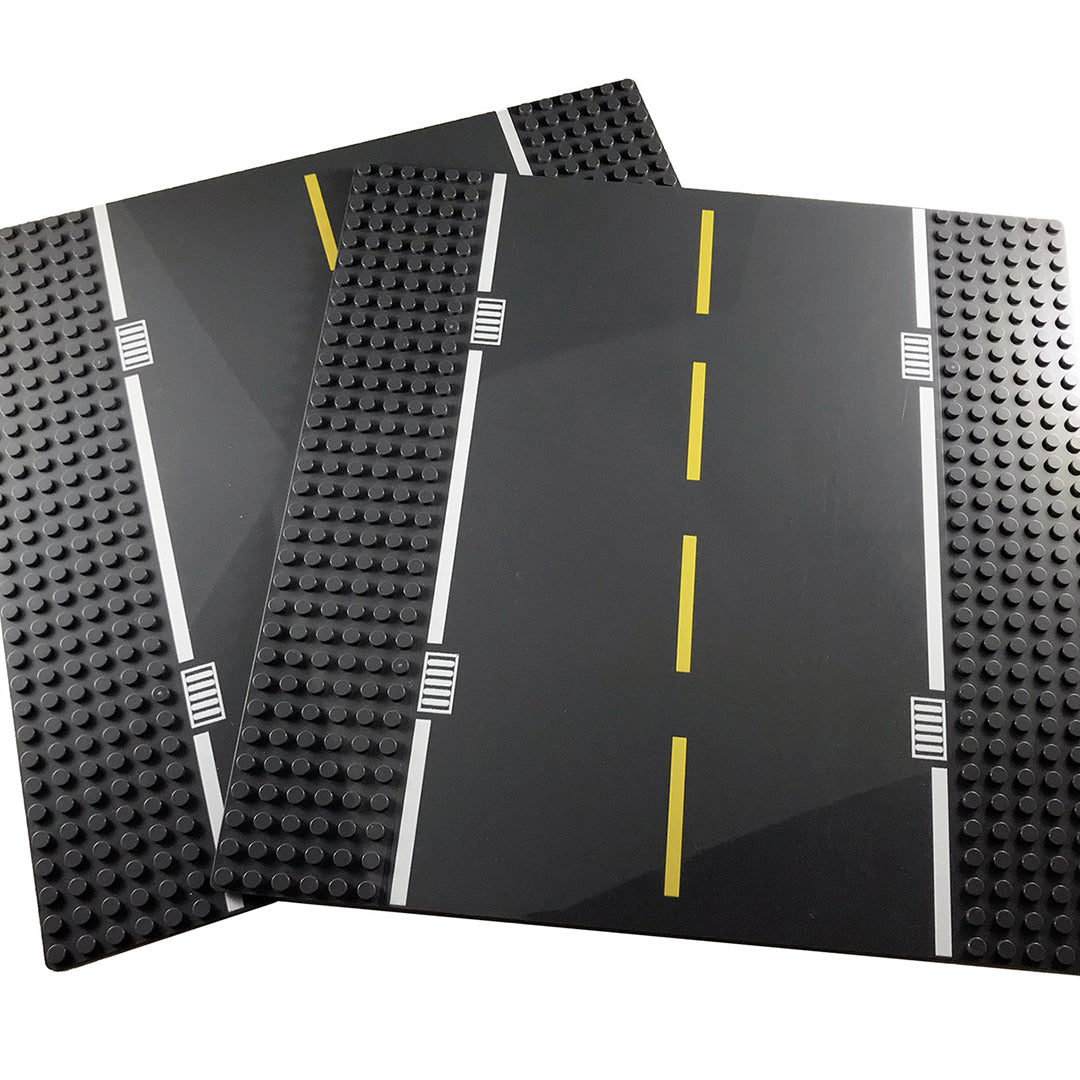 2 Straight Road Building Block Base Plates – Apostrophe Games