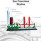 San Francisco Skyline Building Block Set (459 Pieces) Features Golden Gate Bridge and More