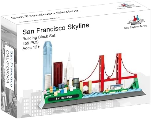 San Francisco Skyline Building Block Set (459 Pieces) Features Golden Gate Bridge and More