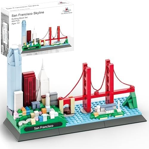 San Francisco Skyline Building Block Set (459 Pieces) Features Golden Gate Bridge and More