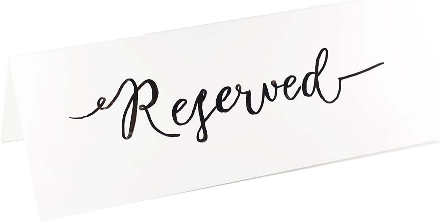 Reusable Dry Erase Name Tent Cards - 100 Card Pack