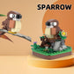 Majestic Birds Model Building Block Kit - 876 Pieces - Six Unique Bird Models