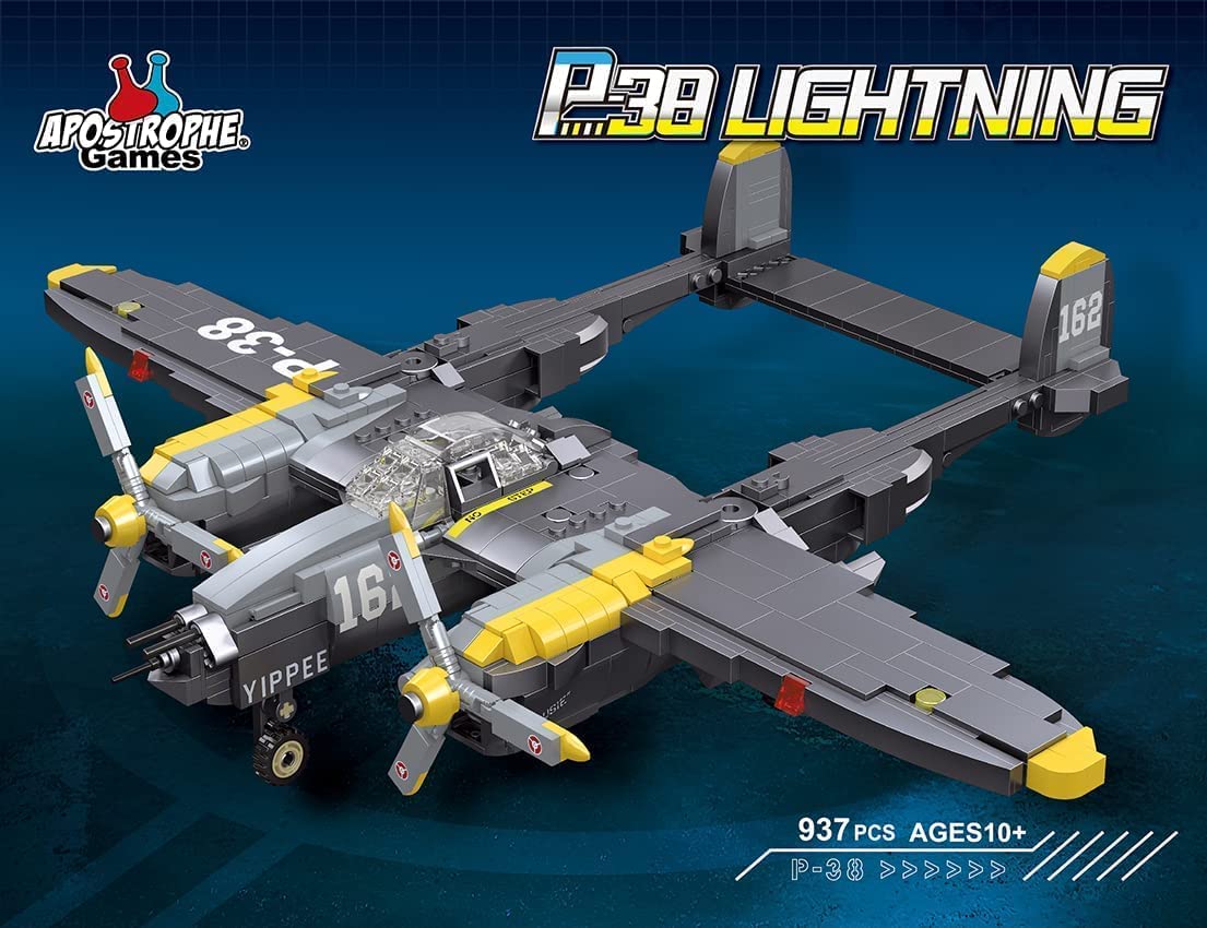 P-38 Lightning Building Block Set - 937 Pieces