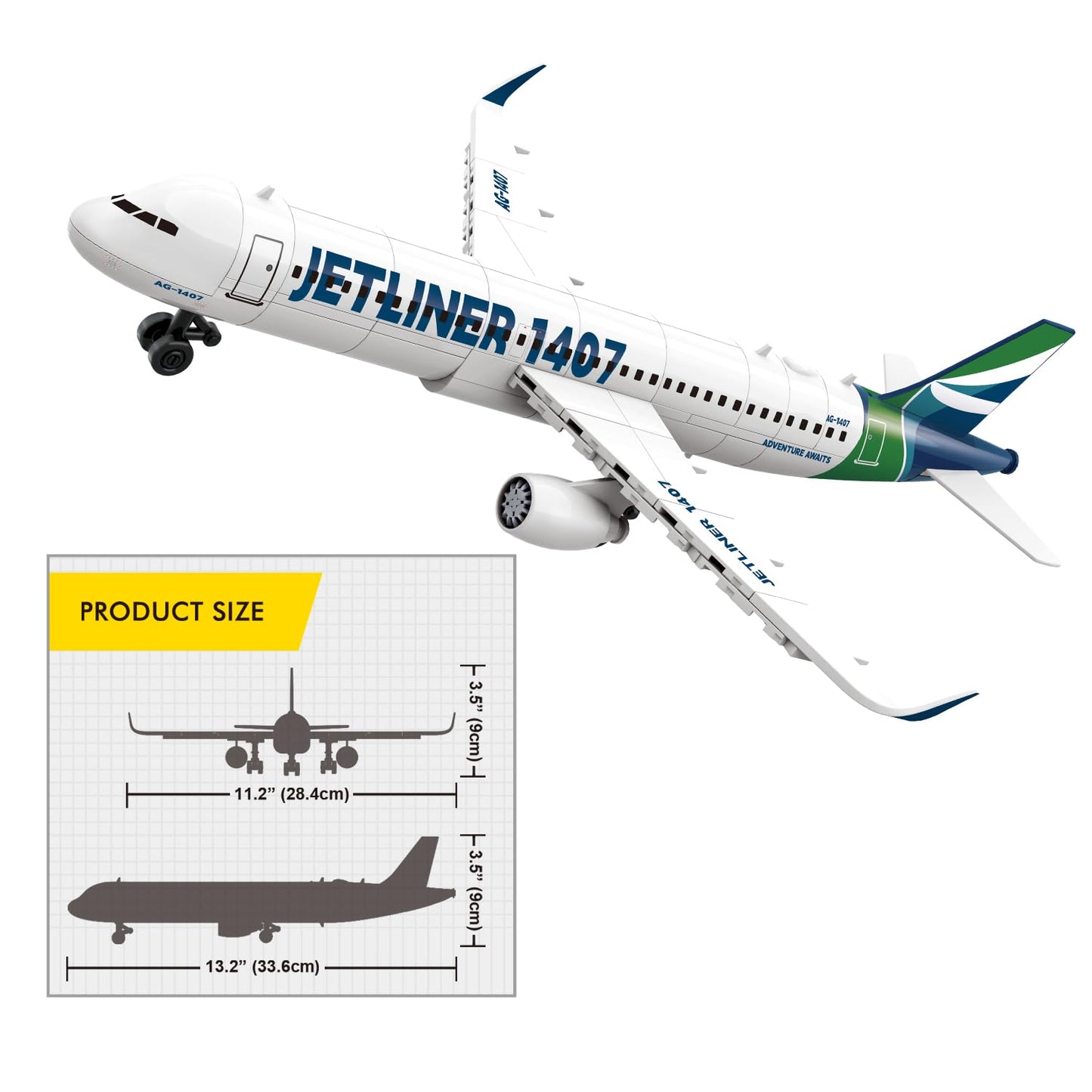 Jetliner Building Block Set - 133 Pcs
