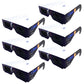 Solar Eclipse Paper Glasses, ISO Certified - 6 Pack - Safe glasses for Direct Sun Viewing