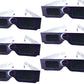 Solar Eclipse Paper Glasses, ISO Certified - 6 Pack - Safe glasses for Direct Sun Viewing