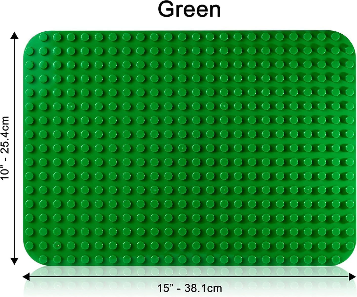 Green Building Block Base Plates - 4 Pack