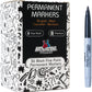 Fine Point Permanent Markers - 36 Black Pens