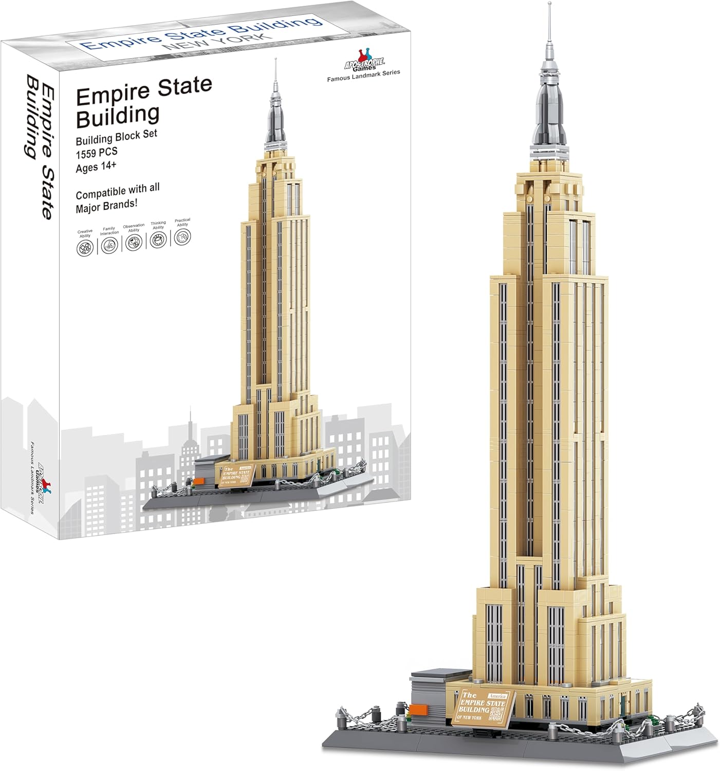 Empire State Building Block Set - 1,559 Pieces