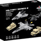 5 Military Building Block Sets (F/A-18 Hornet, F-14 Tomcat Fighter Jet, AH-64 Apache Helicopter, M2 Bradley Tank, and Humvee Avenger) - 728 Pieces