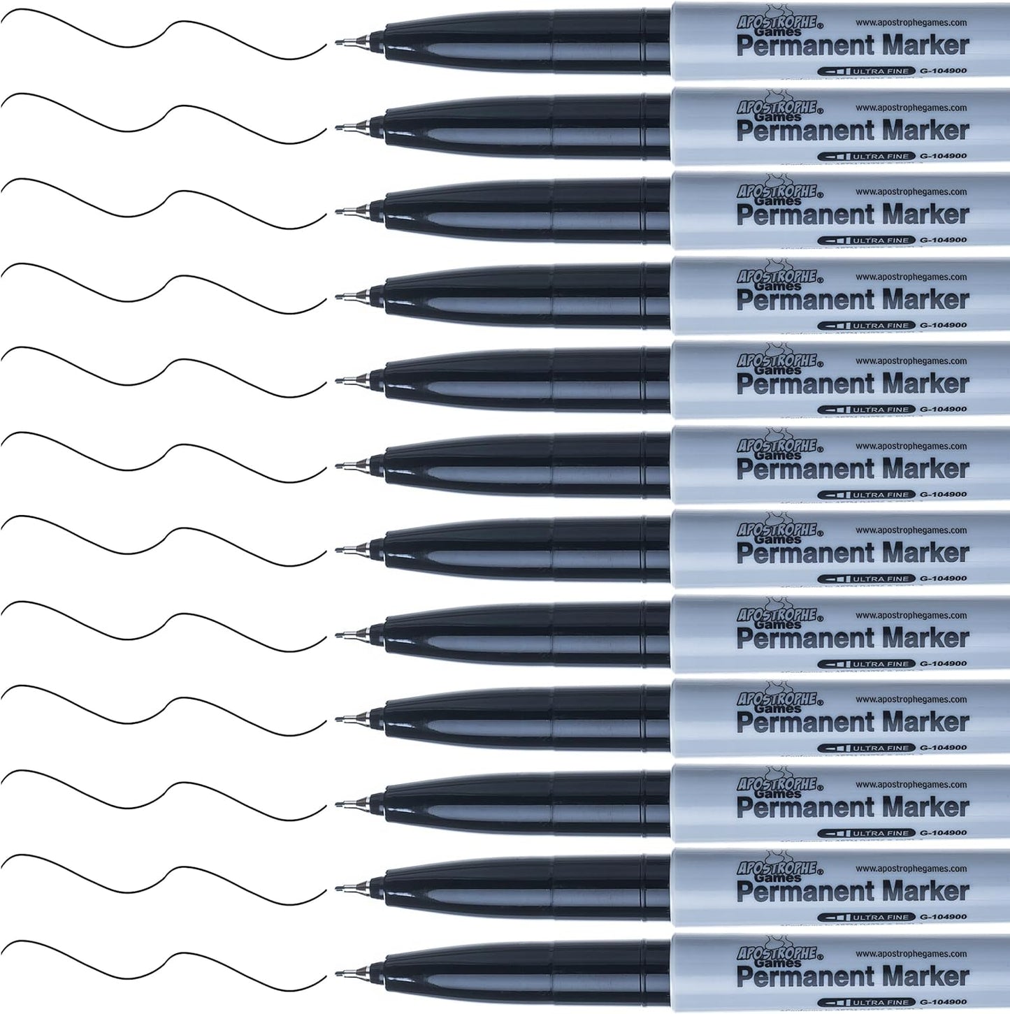Ultra Fine Point Permanent Markers - 12 Black Pens