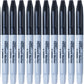 Fine Point Permanent Markers - 12 Pack, Black Pens