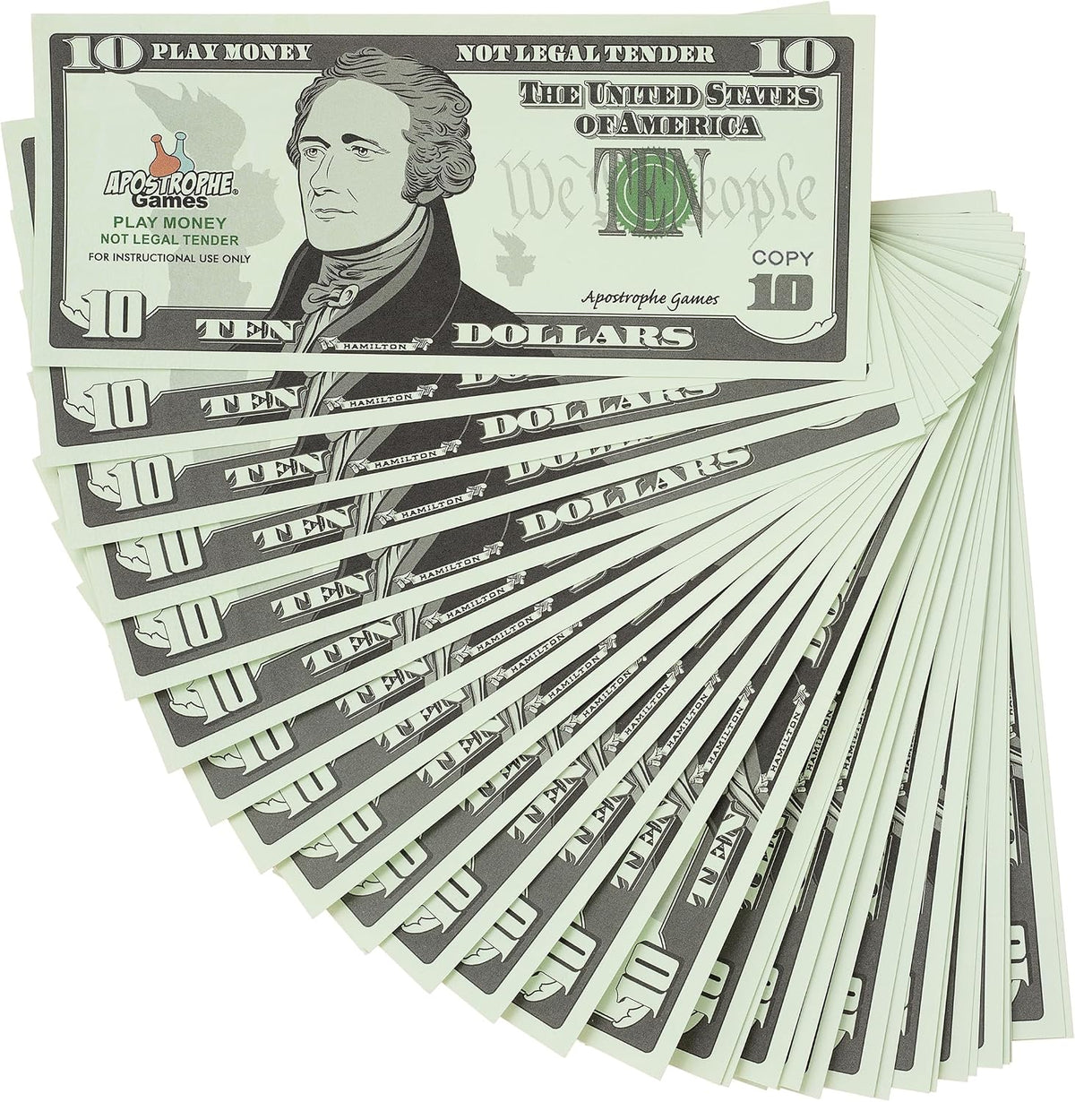 Play Money - 200Pcs $10 Bills Pretend Money for Kids, Banking Toy
