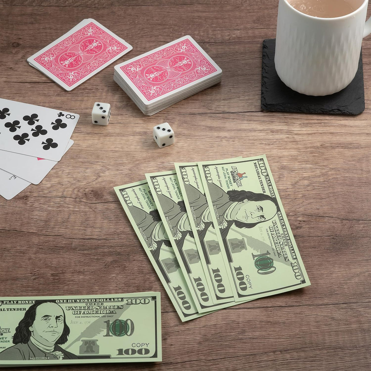 Play Money - 200Pcs $100 Bills Pretend Money for Kids, Kids Banking Toy