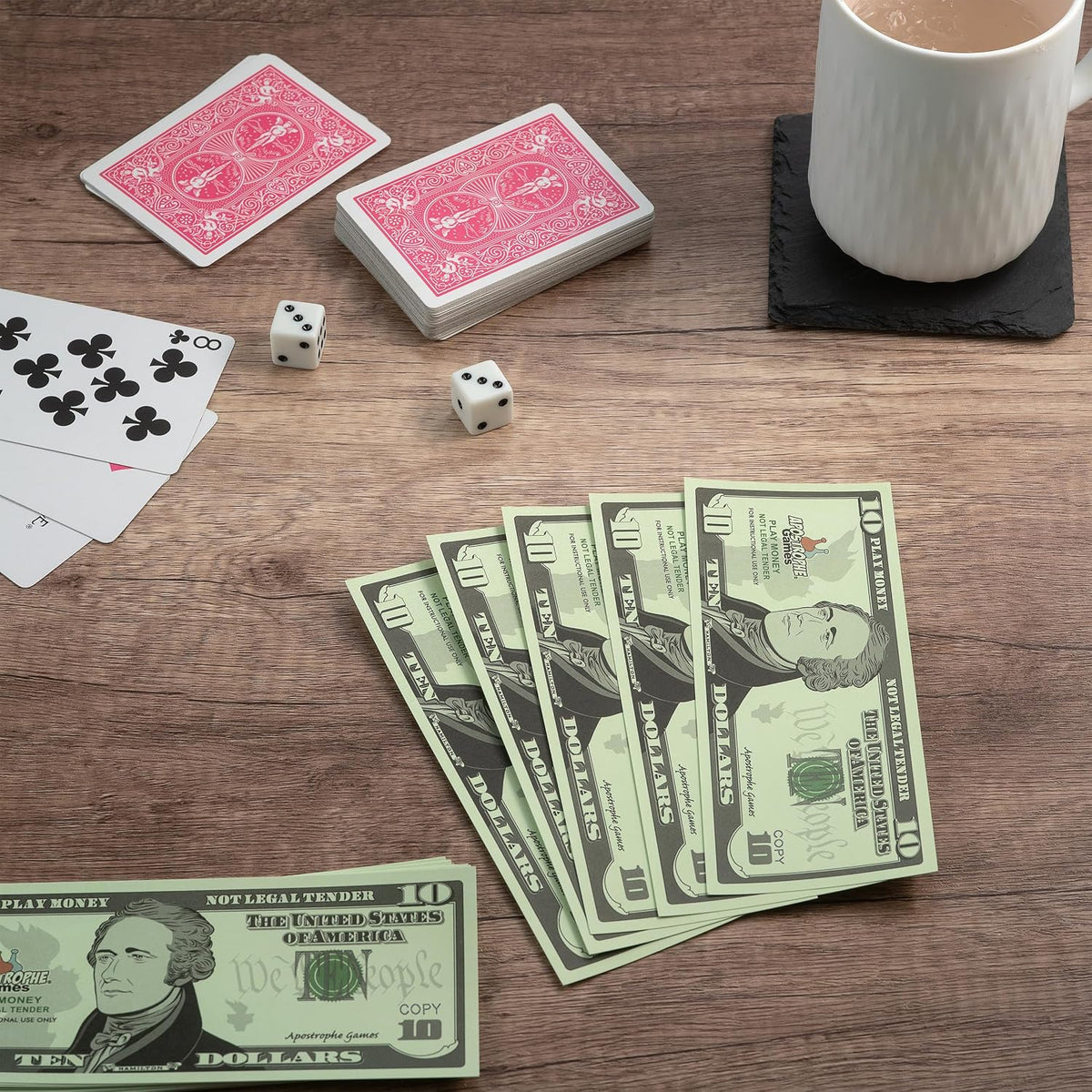 Play Money - 200Pcs $10 Bills Pretend Money for Kids, Banking Toy