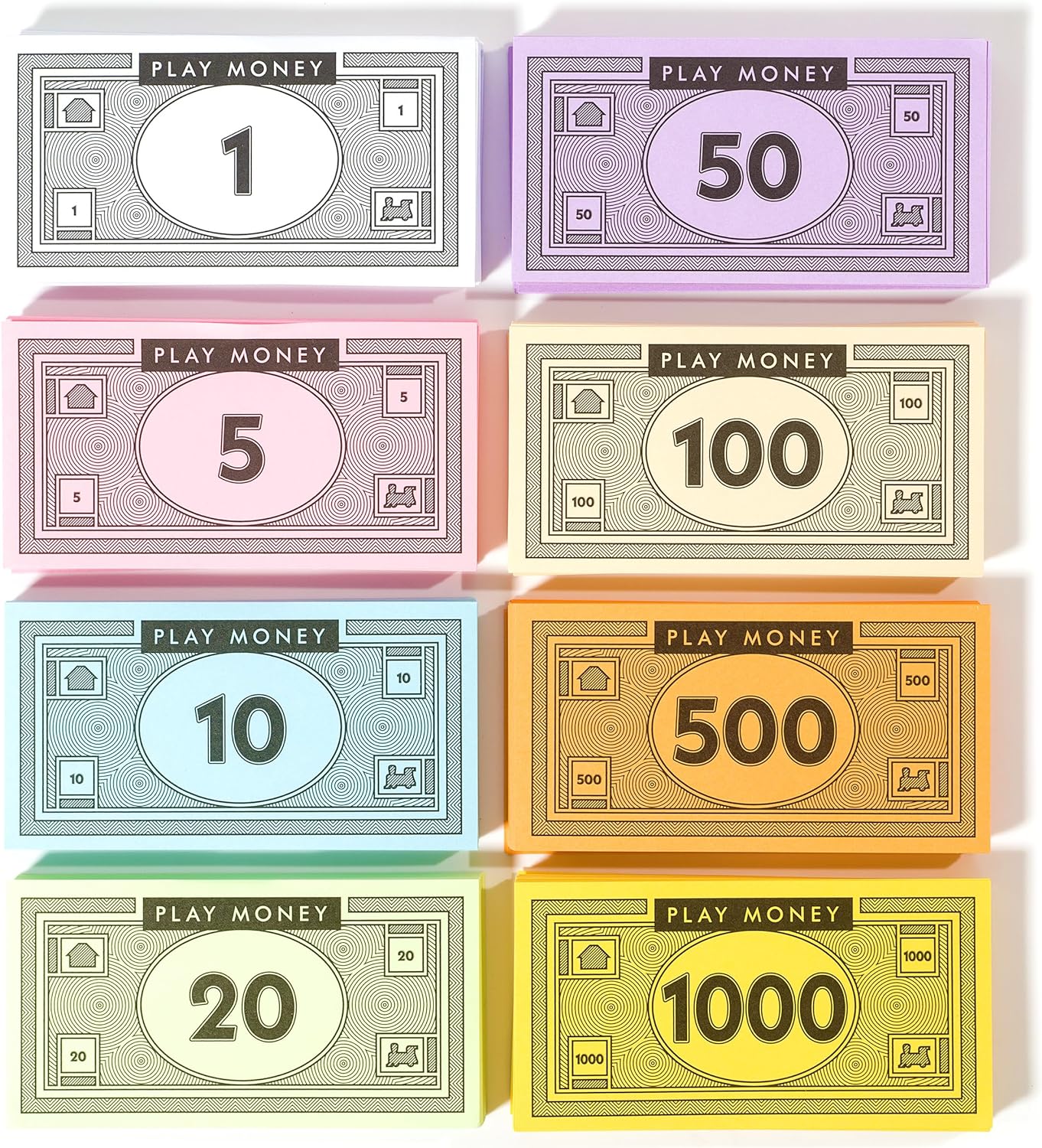 Opoly Play Money – 520 Bills Total
