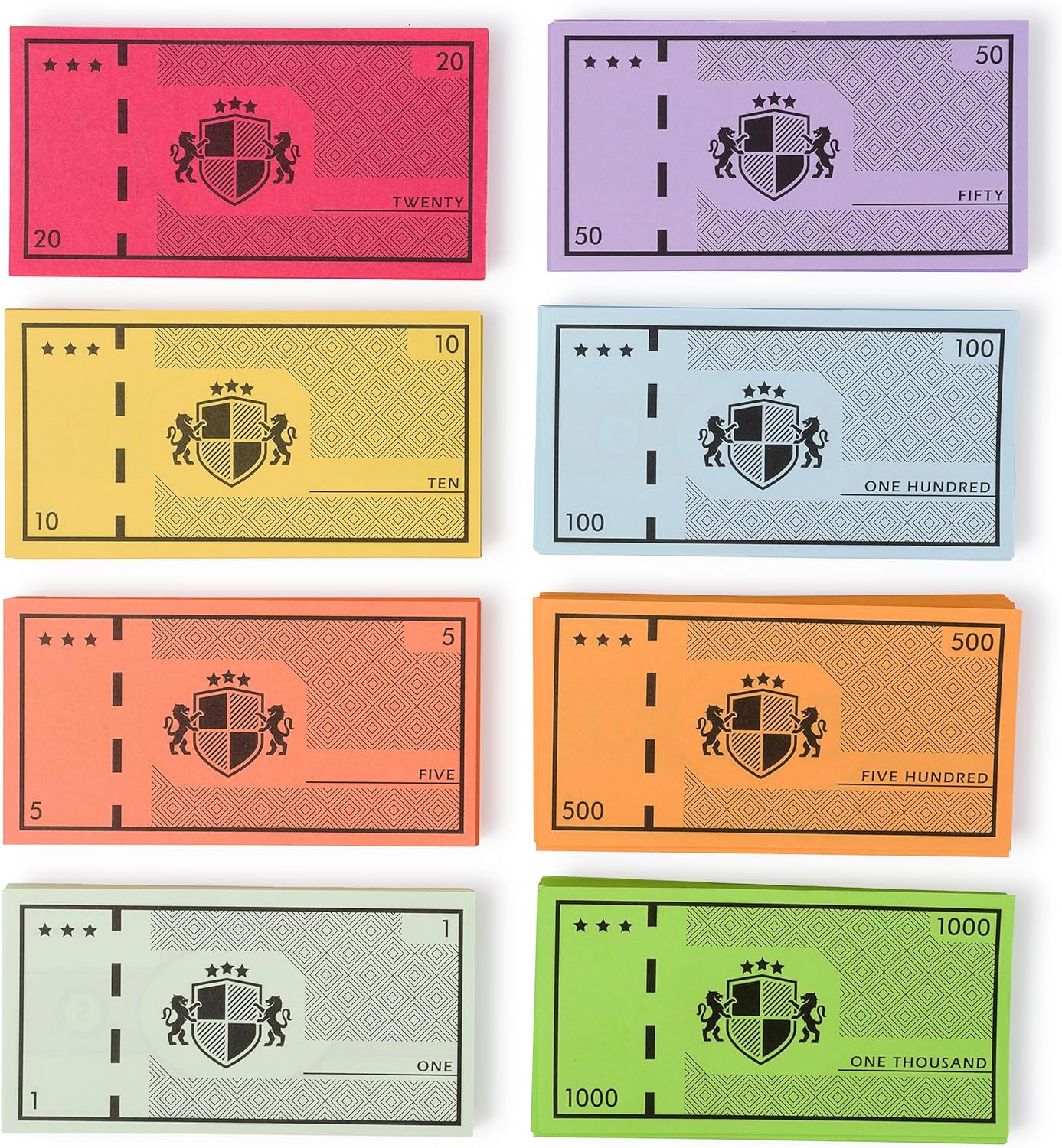 Opoly Play Money – 520 Bills Total