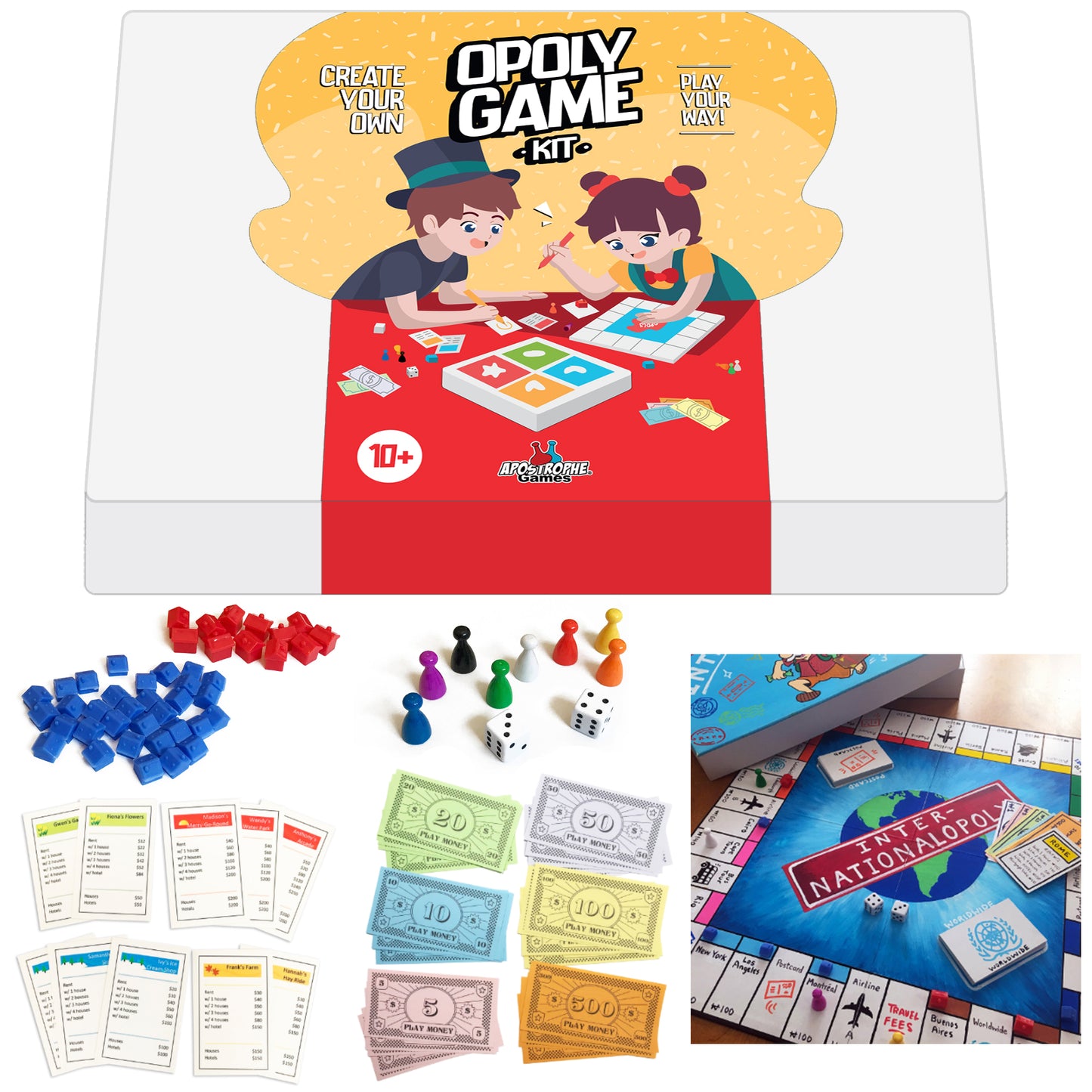 Create Your Own Opoly Board Game Set