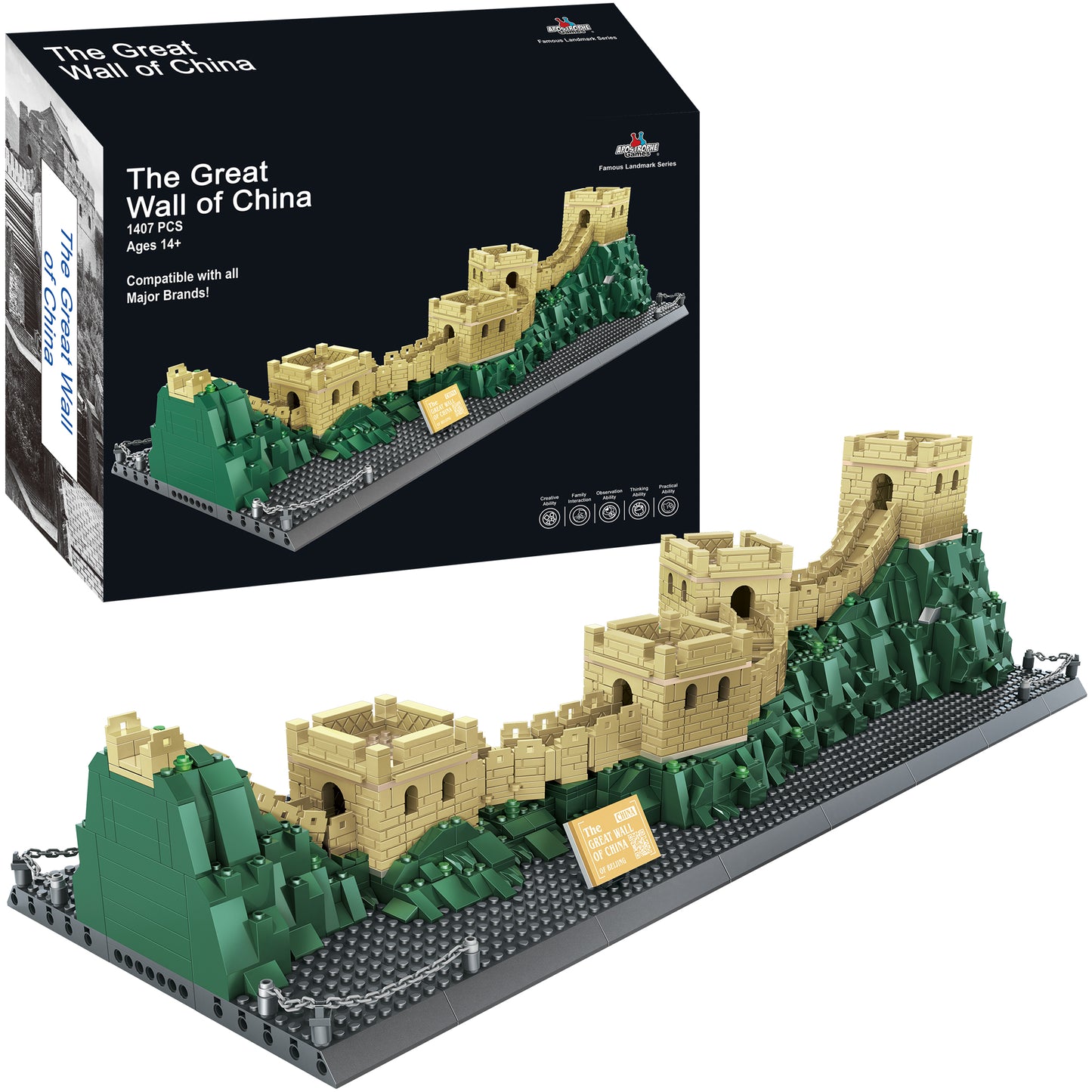 Great Wall of China Building Block Set - 1407 Pieces