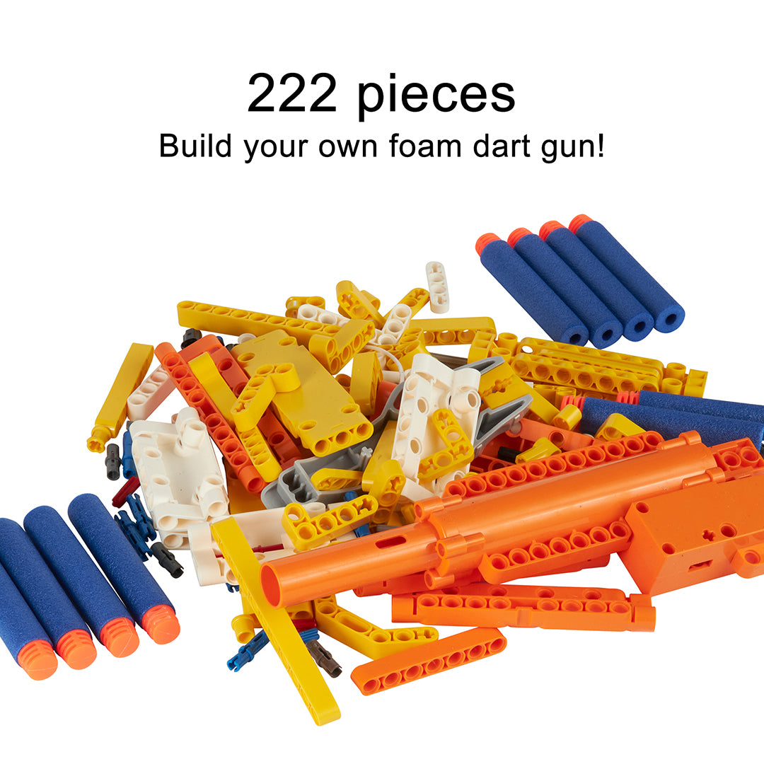 Foam Dart Blaster Toy Gun Building Block Set - 222 Pieces