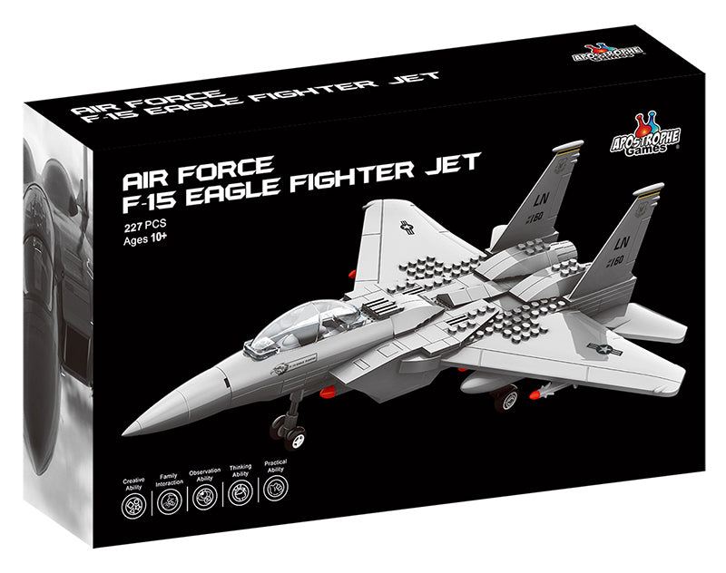 F-15 Eagle Fighter Jet Building Block Set - 227 Pieces